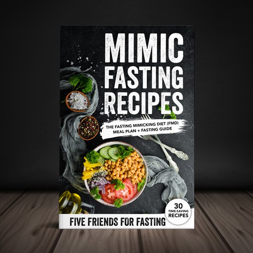 Design a fancy cover+basic layout for an e-book-based recipe book for the new fasting technique FMD Réalisé par Yna