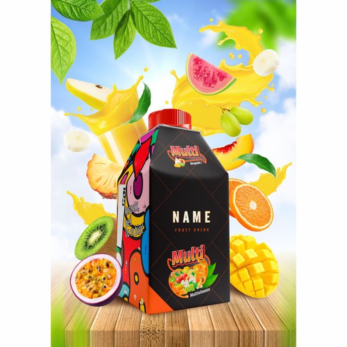 Dynamic poster design for Fruit Juice advertisement Design by Darka V