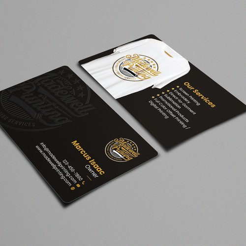 Business Card for a Custom Clothing/Product Business Design by Muaz™