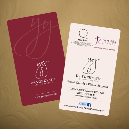 Dr. York Yates Plastic Surgery - business card Design by Gaurav Matta