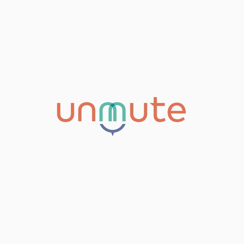 Unmute -- logo and branding guide for a mental health platform for people of color Design by SilvinaL