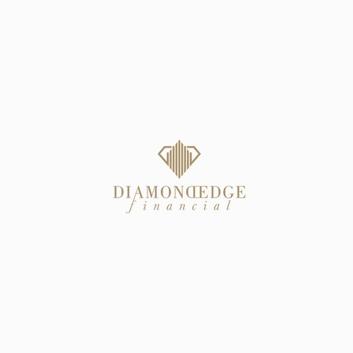 Create an elegant, understated luxury logo for Diamond Edge Financial Design by ZISSOU DESIGNS