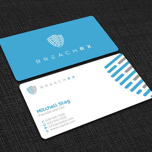 Professional B2B Card for Cyber Security Software Company Diseño de Design sp