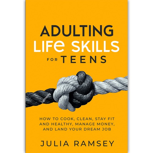 Eye catching, modern cover for Adulting Life Skills for Teens Design by ink.sharia