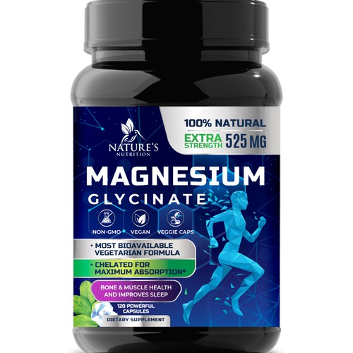 Natural Magnesium Glycinate Design needed for Nature's Nutrition Design by Wfemme