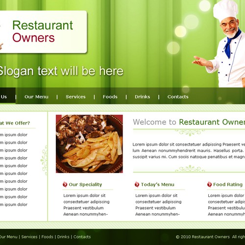 1-3 Page Website Template Design von KaizenKarma