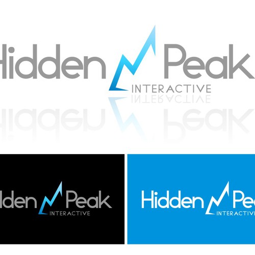 Logo for HiddenPeak Interactive Design by kemzation