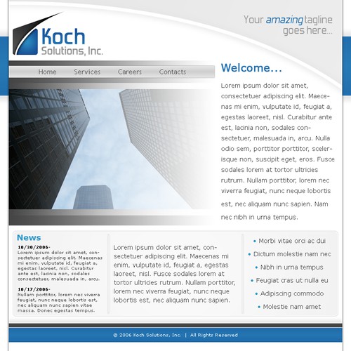 $500.00 Website template (Design only) Design by tammyhart