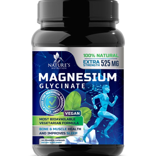 Natural Magnesium Glycinate Design needed for Nature's Nutrition Design by Wfemme