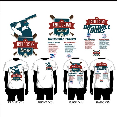 Baseball Tour Company needs baseball themed TShirt Design Tshirt