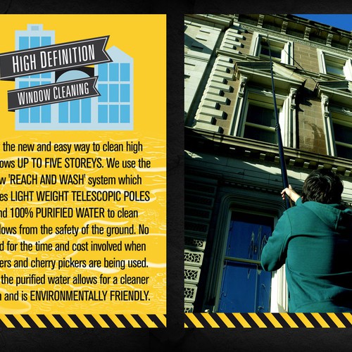 postcard or flyer for High Definition Window Cleaning Design por sercor80