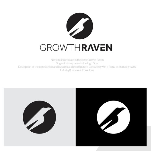 Powerful Logo For Growth Raven Design by Design Republik