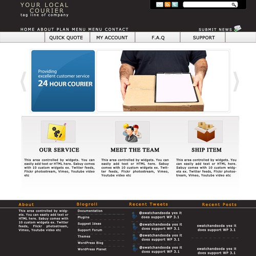 Help Your Local Courier with a new Web Page Design Design by zarcgroup