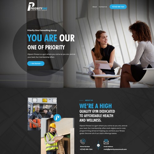 Design a simple and appealing consulting website Design by Smashing Boys