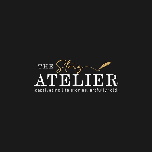 A logo that combines Old & New for a luxury unique writer's atelier Design by creamworkz ☠