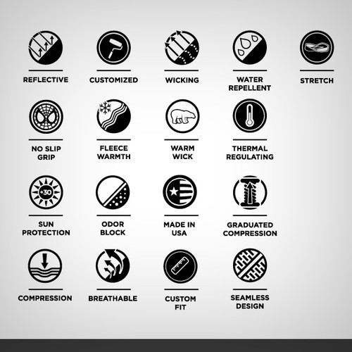Create Fabric Technology Icons for Custom Sports Sleeves Design by Smaragds