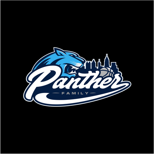 Basketball Logo for Team 'Panther Family' - Your Winning Logo Featured on Major Sports Network Design by sukadarma