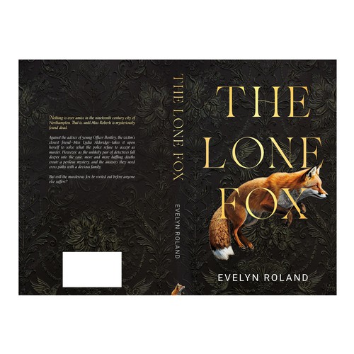 Book Cover with victorian and fox motifs Design by Annia.