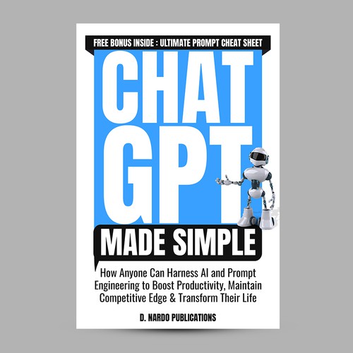 Professional Cover for BEST-SELLING BOOK about ChatGPT & AI Design by EPH Design