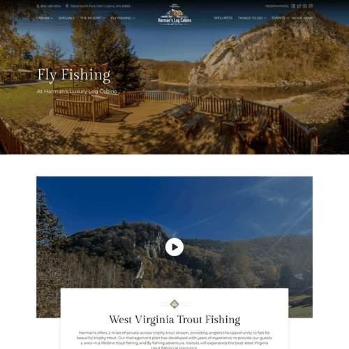 Design a website for luxury log cabin vacation rentals in the mountains Design by Parth UI/UX Expert