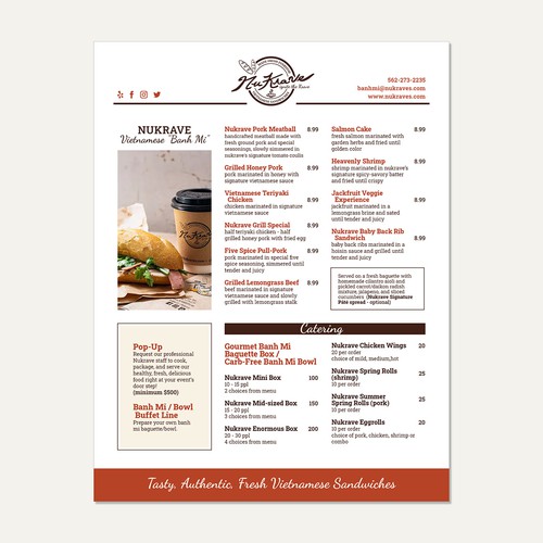 nukrave menu design Design by niamelia