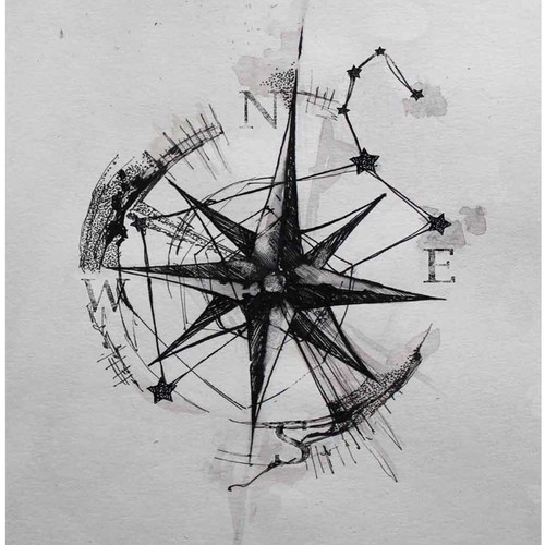 compass rose tattoo drawing