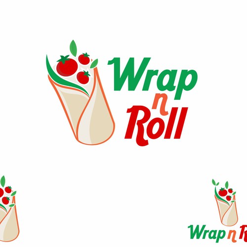 HAVE FUN creating a logo for WRAP N ROLL food tuck and then do MORE ...