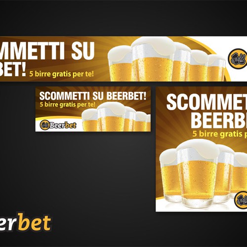 "Aiuta BeerBet.com - SCOMMETTIAMO una BIRRA? con un nuovo banner ad" winning Logo & brand identity pack