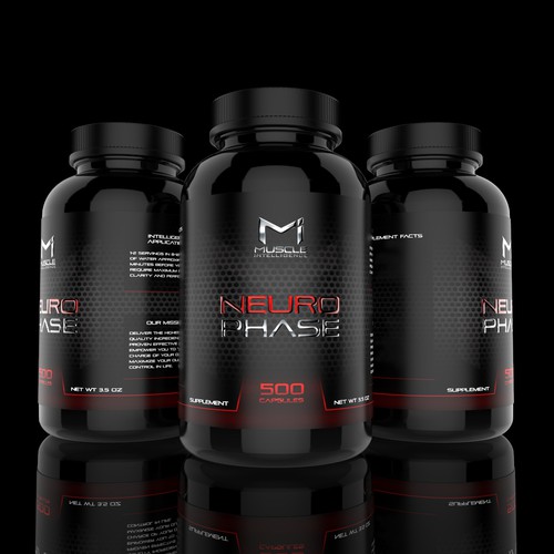 Muscle Intelligence supplement label Design by Oliver Apin