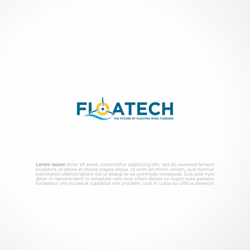 Creation of a logo for a wind turbine research project: FLOATECH Design by warnaliar.