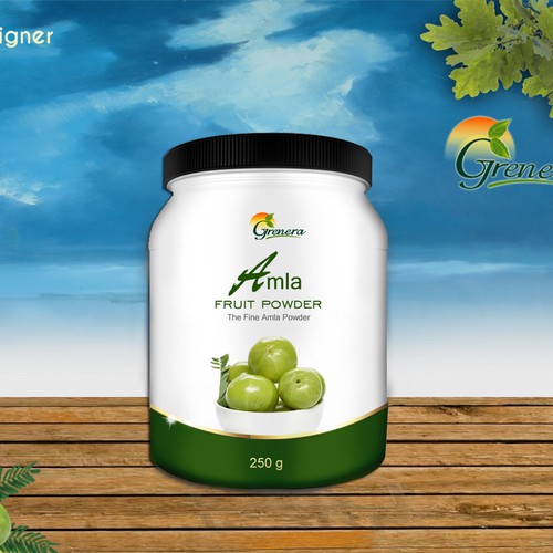 Amla Fruit Powder Label Design by Heart Favorite Designs