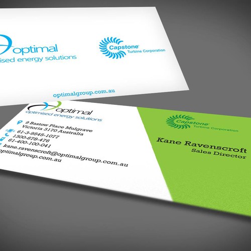 Create new business cards for Optimal Group Design réalisé par Creative Catcher