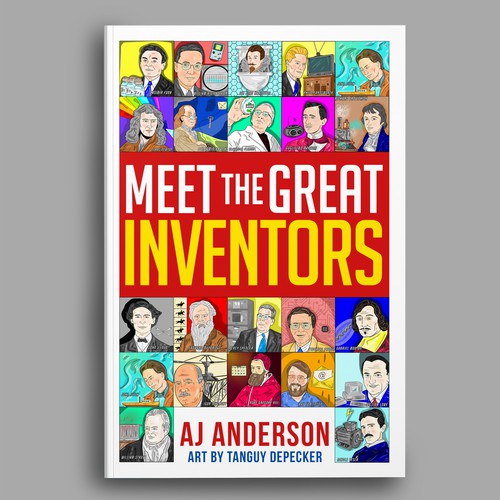 Young Adults Book Cover "Meet The Great Inventors" Design by Bigpoints