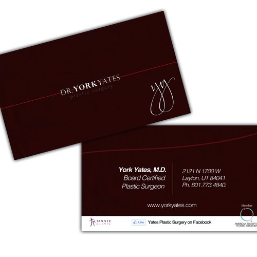 Dr. York Yates Plastic Surgery - business card Design by numarti