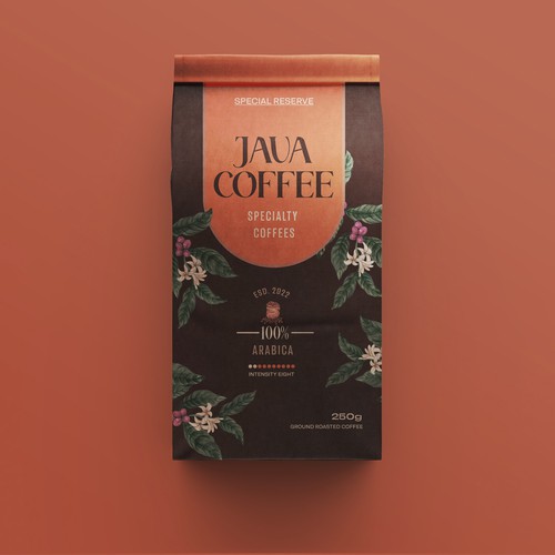 Coffee Drinkers delight. Coffee packaging that makes you want to buy the product Design by nowgrid