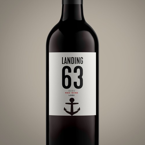 Landing 63 Wine Label Design by LABELL®