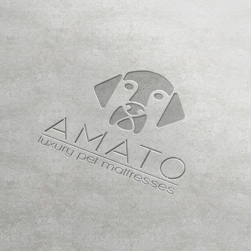 AMATO modern/luxury dog bed logo Design by Mirceski