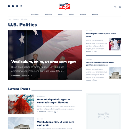 Wordpress Design for Political Blog Design by Ivan Fresh