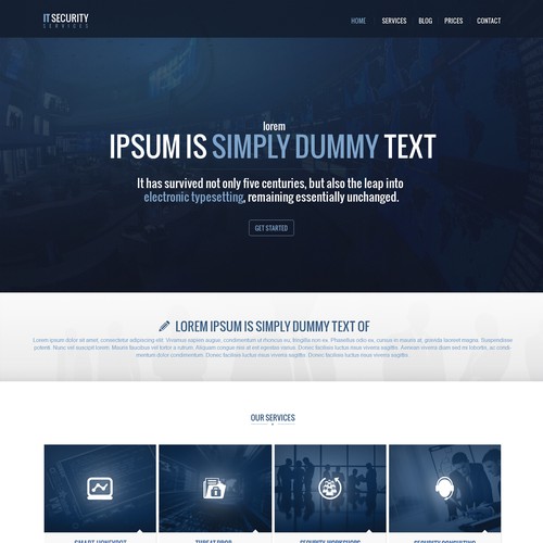 Professional as well as cool landing page for an innovative company that keep your business secure Design by Maia & Stefan Pulciu