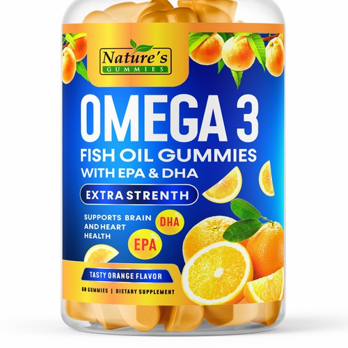 Tasty Omega 3 Fish Oil Gummies Design needed for Nature's Gummies Design by GenScythe