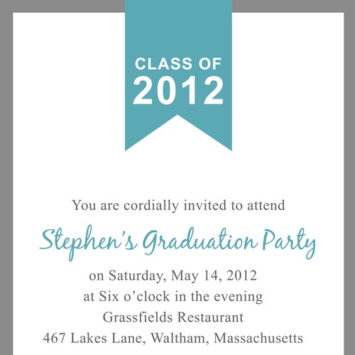 Picaboo 5" x 7" Flat Graduation Party Invitations (will award up to 15 designs!) Design von simeonmarco