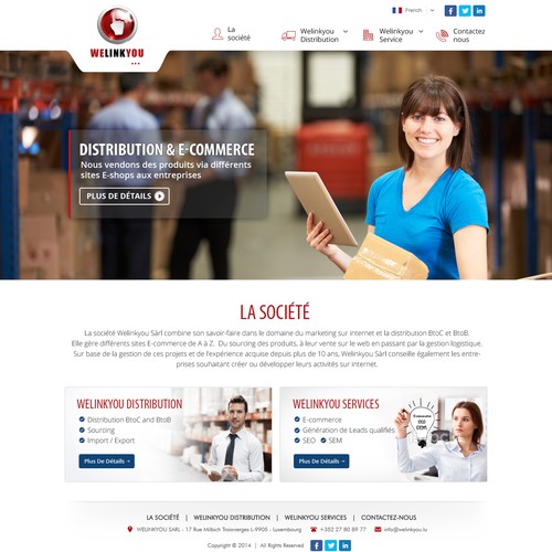 Website for a distribution company Design by AxilSolutions