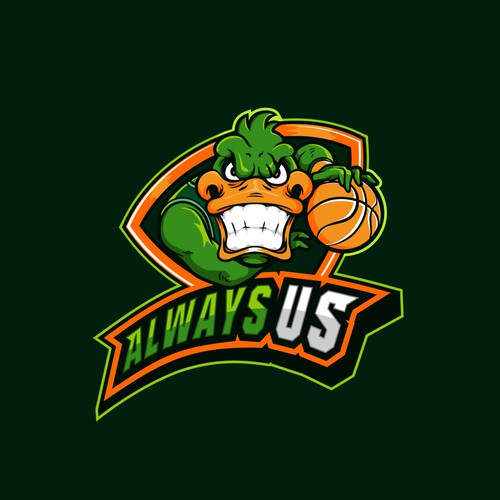 Basketball Logo for Always Us - Your Winning Logo Featured on Major Sports Network Design réalisé par brint'X