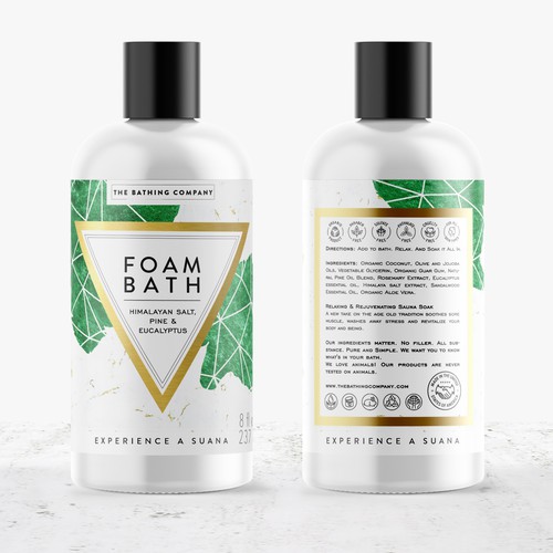 Foam Bath Bottle Labels Design by bcra