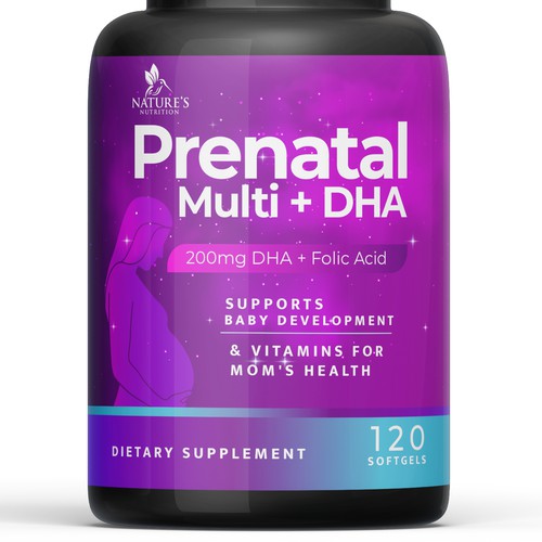 Prenatal Vitamins Label Design needed for Nature's Nutrition Réalisé par R O S H I N