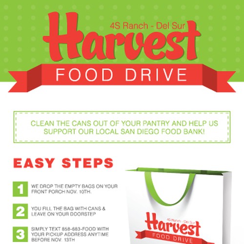 Create Attractive Food Drive Postcard with Fall/Harvest theme - Need ...