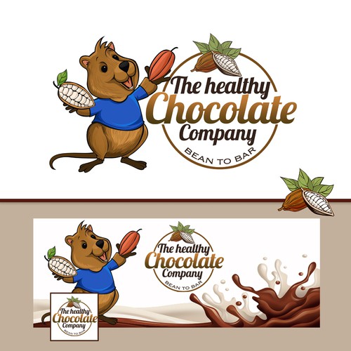 The Healthy Chocolate Company needs our happy mascot to be drawn and immortalised. Design by patpinky