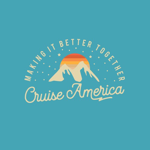 New T-Shirt Outdoor Emblem/logo and sticker/patch for hats and all for Cruise America Design by TikaDesign