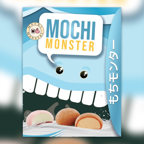 Create a packaging-design for mochi monster, concurso Embalagem de produto