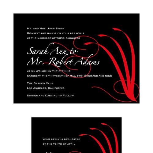 Letterpress Wedding Invitations Design por sheila